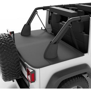 JOYTUTUS Tonneau Cover Compatible with Wrangler JK 4 Doors 2007-2018, JKU Cargo Trunk Cover Tailgate Cover JK Accessories