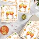 Spritz Birthday Napkins Decorations - 100 PCS Just a Spritz Older Theme Disposable Square Paper Napkins, Orange Lemon Cocktail Birthday Party Decor Supplies