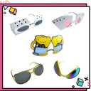 16 Pack Funny Sunglasses Novelty Party Glassses Masks for Adults Cool Shaped Funny Party Eyeglasses, Photo Booth Props Sunglasses Dress Up Costume Glasses Pack