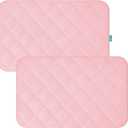 Mini Crib Mattress Protector Sheets Fitted Waterproof Mini Crib Mattress Protector Pad Cover Pink 2 Pack Quilted 38" x 24"