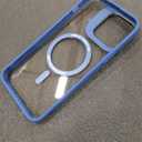 ESR for iPhone 13 Pro Max Case, Compatible with MagSafe, Built-in Camera Ring Stand, Military-Grade Protection, Magnetic Phone Case for iPhone 13 Pro Max, Classic Series, Clear Blue