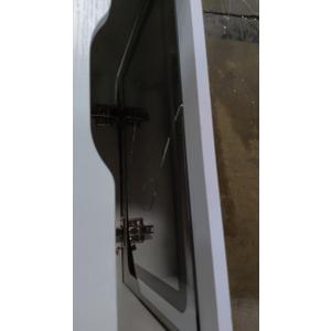 3 in 1 Compact Vanity Desk, Makeup Desk with Flip Top Mirror and Lights, Off White Vanity with 3 Drawers and Cushioned Storage Stool, Dressing Table for Bedroom