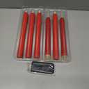 KSWING Upgraded Real Wax LED Flameless Red Taper Candles with Remote, 6 PCS Candlesticks Battery Operated 3D Flickering - 9.6" Long Realistic Fake Candle Sticks for Home/Wedding/Fireplace Xmas Decor