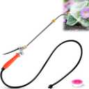 Enhon 24" All Metal Replacement Sprayer Wand, Built in Shut Valve Stainless Steel Spray Wand, Retractable Stainless Steel Pump Action Pressure Sprayer with Adjustable Nozzle & Hose