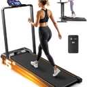 Walking Pad Treadmill, BestGod Incline Under Desk Treadmill 330lbs Capacity, 2.5HP Portable Treadmills for Home, Compact Treadmills Mini Running Machine with Remote Control (Black-Handrail)