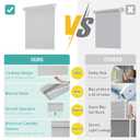 Changshade Blackout Roller Shades for Window, Cordless Blackout Blinds with Cassette Valance, Room Darkening Roller Blinds,Easy to Install for Bedroom, Living Room, Office, JZROL35GY72Y, Gray