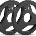 JFIT Cast Iron Olympic 2-Inch Grip Plate for Barbell, 2.5 Pound Set of 2 Plates Iron Grip Plates for Weightlifting, Crossfit - 2” Weight Plate for Bodybuilding