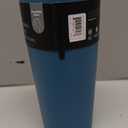 Owala SmoothSip Slider Insulated Stainless Steel Coffee Tumbler, Reusable Iced Coffee Cup, Hot Coffee Travel Mug, BPA Free 20 oz, Grey/Blue (High Dive)