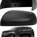 Driver Side Mirror Cover Replacement for Ford Edge 2015 2016 2017 2018 2019 2020 - Left Side Mirror Covers, Rear View Mirror Cap Accessories Without Lamp, Textured