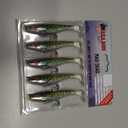 USA Bass Tackle Mag Shad - Scent Infused Magnum Paddle Tail Swimbaits Pre Rigged Fishing Lures Premium Bait with Strong Owner Hook, Fishing Gear for Giant Predator Fish (1/3oz - 3.5", Chart Electric Blue)