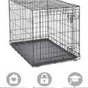 Midwest Homes for Pets 36-Inch New World Crate for Medium-Large Breeds, 41-70 lbs, Single Door Folding Dog Crate, Leak-Proof Tray & Secure Latch, Portable, Durable & Easy to Assemble