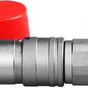 3/4" NPT Skid Steer Bobcat Kubota Flat Face Hydraulic Quick Connect Couplers/Couplings,The Hydraulic Quick Disconnect Couplings Interchange with 1/2" ISO 16028 Body + 3/4" NPT Thread