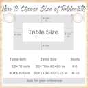 Boao Cotton 52 x 70 Inch Farmhouse Ruffle Tablecloth Blue White Striped Flounces Trim Table Cover for Rectangle Table Kitchen Party Wedding Decor