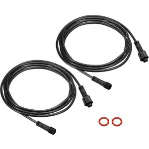 PATIKIL 9.84Ft 4 Pin Extension Cable Wire, 2Pcs 22 AWG Waterproof IP67 Connector with Male and Female at Both Ends for LED Strips, Black