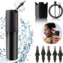 Ear Wax Removal Irrigation Flushing System Kit, Ear Cleaner Tool for Wax Removal Cleaning, Waterproof, Black