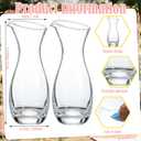 2 Pack Glass Wedding Sand Ceremony Set Pitcher Shaped Sand Jars Clear Unity Sands for Wedding Ceremony Set Sands Vase Decor Party Supplies 8.54 Inch