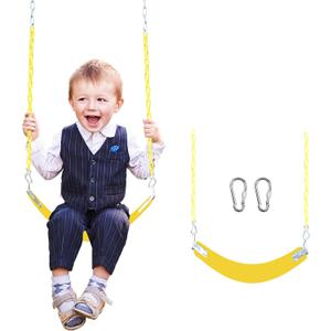 Swing Set for Kids with 66 Chain-Play Swing for Adults with Stainless Steel Mental Taiangle Ring-Suitable for Family Backyard-Play Swing Set (AB010002-7)