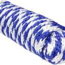 BRINKS 5 Ft Bike Lock Cable with Preset Combination + Extreme Max 3008.0223 Solid Braid MFP Utility Rope - 1/2" x 50', Blue/White