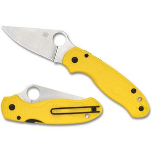 Spyderco Para 3 Lightweight Signature Knife with 2.58" Stainless Steel Blade and Durable FRN Handle - PlainEdge - C223 (Yellow)