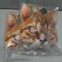 2 x Valpeak 3D Cat Mask, Cat Headband, and Funny Cat Socks with cat Tails (Orange Cat Three-piece)