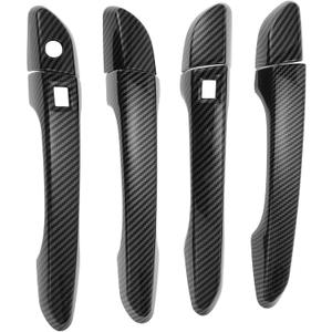 Motoforti Car Door Handle Cover Trim, Side Door Handle Cover, for Hyundai Tucson 2016-2021, ABS Carbon Fiber Black 1 Set