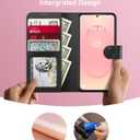 DEENAKIN for Samsung Galaxy S25 Edge Wallet Case, Card Holder + Cash Clip | RFID-Blocking, Military-Grade Drop Protection & UV-Printed Artwork, Magnetic Closure with Leather Kickstand