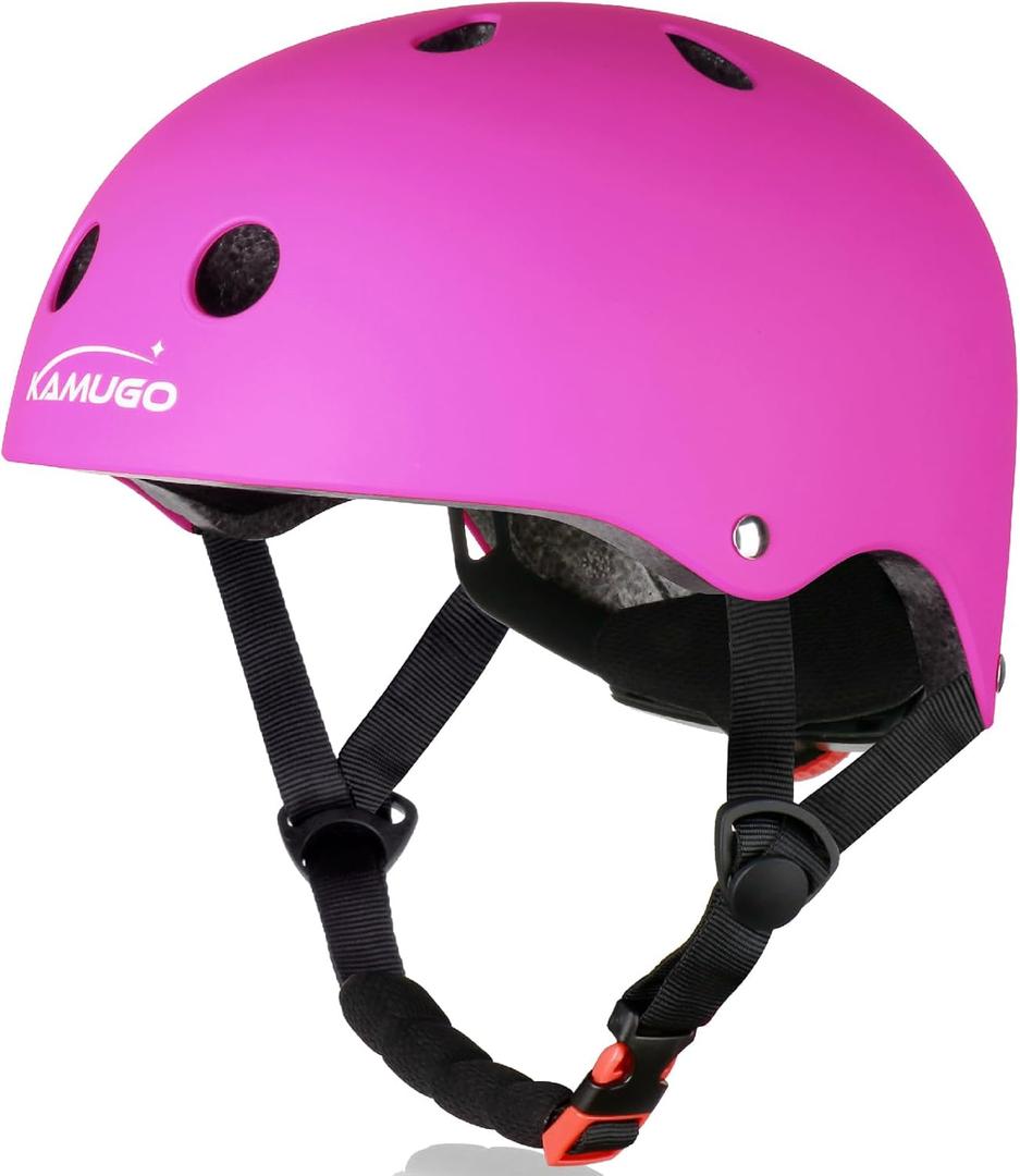 KAMUGO Kids Adjustable Helmet, Suitable for Toddler Kids Ages 2-14 Boys Girls, Multi-Sport Safety Cycling Skating Scooter Helmet, small