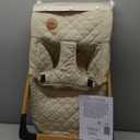 ANGELBLISS Baby Bouncer, Portable Bouncer Seat for Babies, Infants Bouncy Seat with Fabric, Natural Vibrations (Apricot)