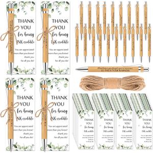 Fulmoon 60 Set Employee Appreciation Gifts Includes Thank You Wood Bamboo Pen May You Be Proud Sign Ballpoint Pen Employee Appreciation Bookmark Card for Teacher Nurse Coworker Team Staff Graduation