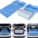 Inflatable Car Air Mattress with Built-in Pump, Adjustable Car Camping Bed Sleeping Pad for Back Seat, Portable Travel with Two Air Pillows