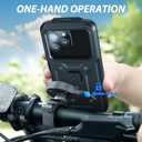 SPORTLINK Bike Phone Holder - Motorcycle Phone Mount with Waterproof Case, [Aluminium][360° Rotatable/1s Quick Release][ Military Anti-Shake]Motorcycle Handlebar for iPhone Samsung, More 6-6.8" Phones