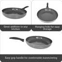 IMUSA 12-Inch Ceramic Nonstick Frying Pan Large Gray Aluminum Skillet with Cool-Touch Handle, Ideal for Sauting, Stir-Frying & Searing Healthy Non-Stick Cookware for Home Kitchen