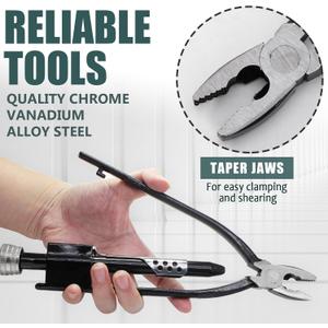 HARSKIYER 1 Pieces Safety Wire Pliers Set, 9 Inch & 6 Inch Chrome Vanadium Steel Safety Wire Twisting Tool for Aircraft, Machinery, Vehicles