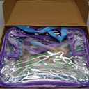 12.6 * 9.25 * 6.9 IN Extra Large Toy Storage Bags, 6 Packs Clear Colorful Waterproof Toy Organizer Bags with Labels, Dual Zippers and Portable Handheld Design, Board Game Storage for Building Blocks (Multicolored)