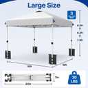 Hoperan 10x10 FT Pop Up Canopy Tent, Portable Outdoor Commercial Shelter | Heavy Duty Frame, 1-Button Push Easy Set Up, 3-Height Adjustable, Great for Sports Events, Market & Outdoor Gatherings