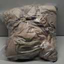 LANE LINEN 100% Organic Cotton Sheets Set Pure Long- Staple Percale Weave - Bedding for Bed Fits Mattress Upto 15" Deep Pocket (Queen Taupe)