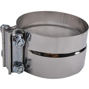 5 inch Exhaust Clamp Stainless Steel for 5" Inner Diameter to 5" Outer Diameter Exhaust Pipe Turbo Downpipe Muffler and Exhaust System Repair - 1 Piece