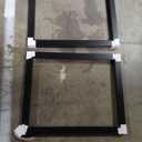 17x21 inch Satin Black Picture Frame with 2 Inch Single Porcelain Mat, 2 Pack