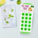 NOMAZO Silicone Ice Cube Tray with Lid Pack of 2 | Silicone Ice Tray for Freezer | 21 Cavity Pop Up Ice Tray | Round Ice Cubes Tray-ZN-225