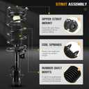 Front Complete Struts Spring Assembly Shocks Absorbers for Nissan Versa 2007-2011, for Versa 1.8L S/SL Hatchback 2012, Replace 172351 172352 (Set of 2)