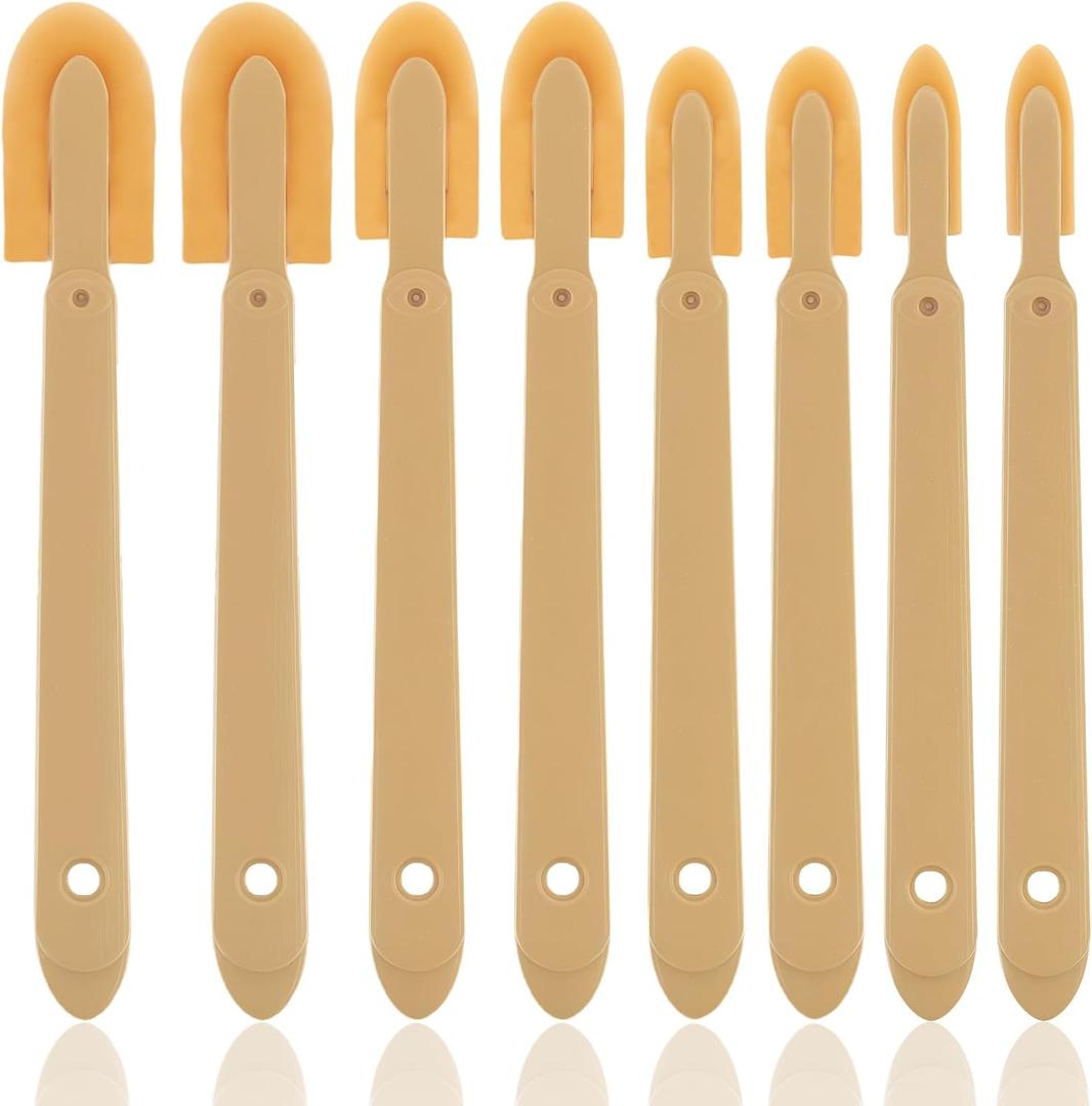 8 Pcs Silicone Caulking Caulk Finishing Tool, Spreader Spatulas Applicator Rubber Tools Caulk Smoothing Tool Grout Caulk Applicator Tool for Bathrooms, Kitchens, Toilet, Ceramic Tiles(4 Size)