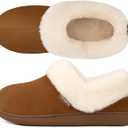 FamilyFairy Women Memory Foam Bootie Slippers, Warm Cozy Micro Suede Slipper Boots with Fuzzy Plush Lining and Collar, Winter Non Slip House Shoes for Indoor Outdoor
Size 11-12