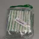 80 Pack Designer Cocktail Beverage Napkins, 3-Ply 5x5-inches Disposable Decorative Fall Winter Green and White Stripe Watercolor Napkin for Wedding Birthday Anniversary Party Baby Shower