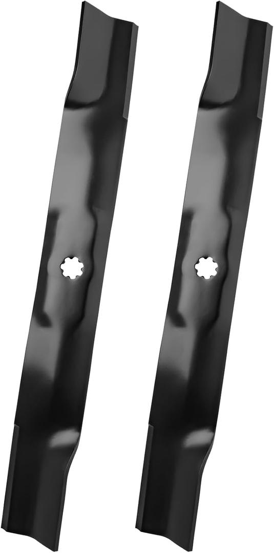 AM141034 Mower Blade for 48'' Deck, Compatible with J OHN Deere D130 D110 D105 D125 X300 Z225 LA135 Z235, Replace M154061 AM137327 M154062 AM141032 M145969, 2 Pack