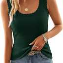 LaGracia Womens Tank Tops Cropped Scoop Neck Ribbed Knit Soft Sweater 2026