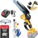 Mini Chainsaw Cordless, 8 IN Brushless Electric Chainsaw for Wood Cutting