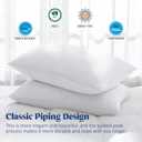 puredown Goose Feather Down Pillows Standard Size Set of 2, Soft Fluffy Luxury Hotel Collection Bed Pillow for Back, Stomach or Side Sleeper.