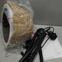 Oneach Boho Rattan Floor Lamp for Living Room, Farmhouse Standing Lamp with Hand-Woven Shade, Black Metal Base & Pole, Foot Switch - Corner Reading Lamp for Bedroom (62'')