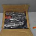 Rustic Brown Metal Frame Nightstand - Small Side Table with Fabric Storage Basket and Handle - Ideal for Bedroom & Living Room & Dorm