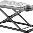 Mount Plus KBT10 Ultra Slim 24" Laptop, Keyboard and Mouse Stand | Sit Stand Adjustable Riser for Standing Desks | Lifts Up to 15.6 inches in Height | 5 Height Levels Riser